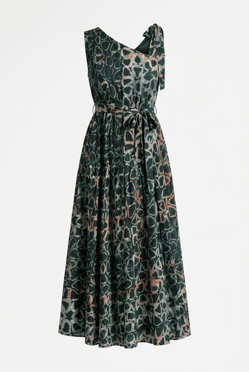 Zari One-Shoulder Midi Dress